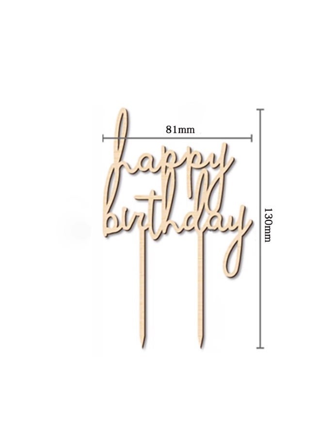 Yallazilla Wooden Cake Topper - Happy Birthday Cake Topper - Image 2